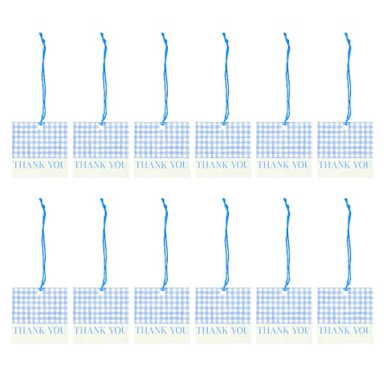 24 Packs: 12 ct. (288 total) Baby Boy Thank You Gift Tags by Celebrate It™